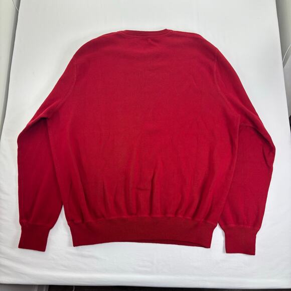 Polo Ralph Lauren Red Crewneck Sweater Men's XL Sweatshirt Embroidered Pony - Picture 3 of 5